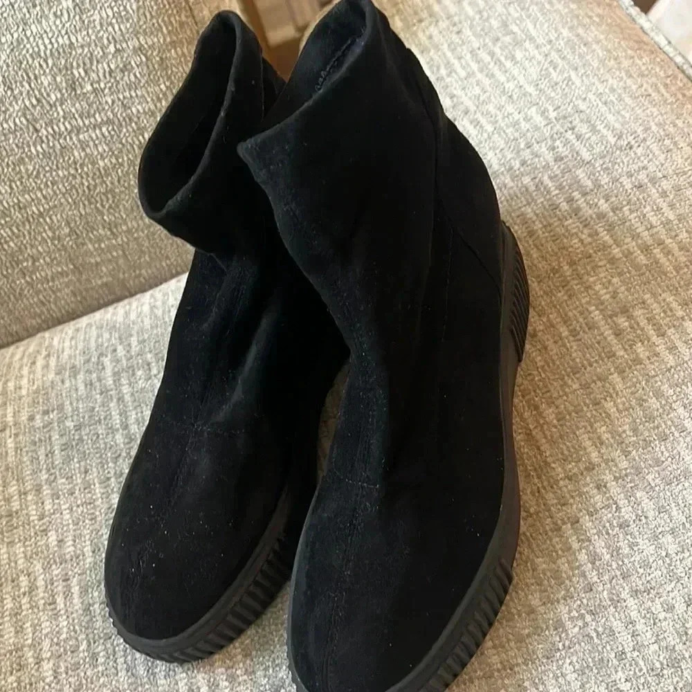 Steve Madden freshly platform sock booties black size 8.5 - Picture 5 of 7
